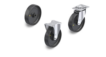 PP-EL electrically conductive and antistatic wheels and casters