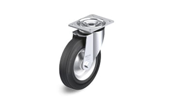 V swivel casters with plate