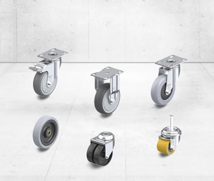 Light duty wheels and casters
