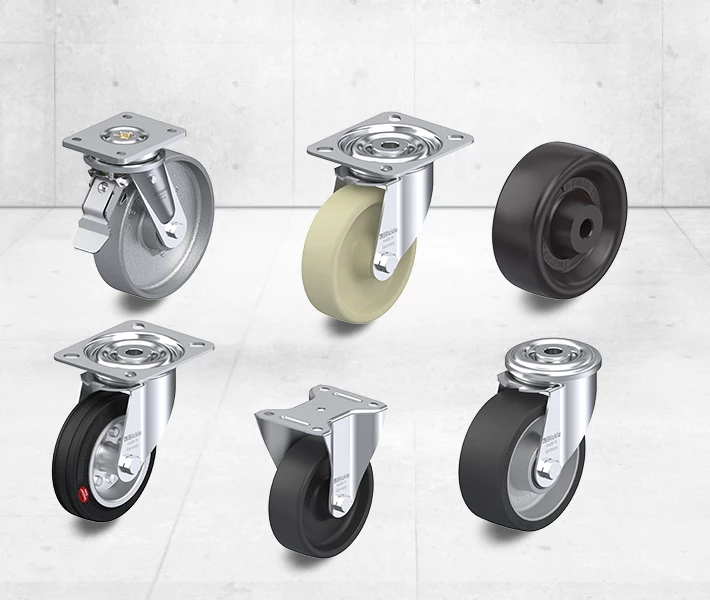 Heat-resistant wheels and casters
